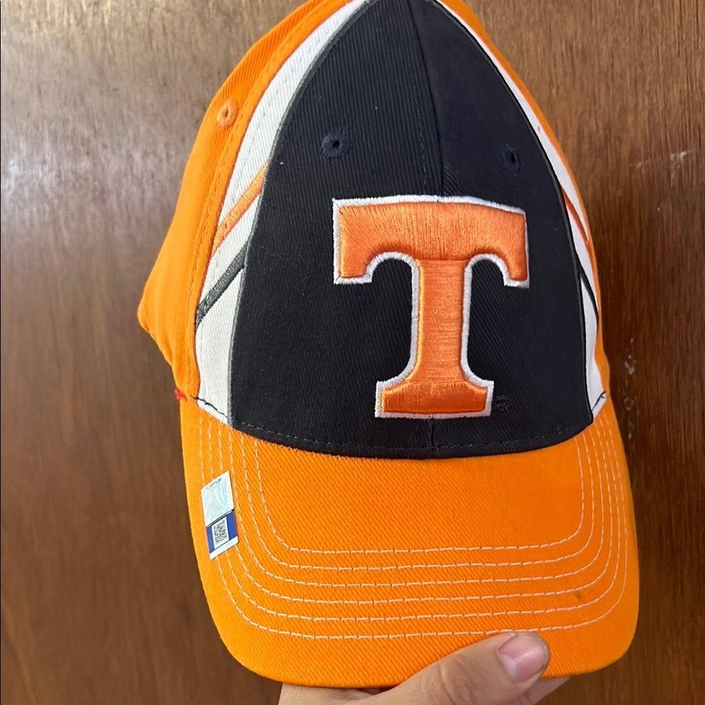Orange and Black Cap with T Logo